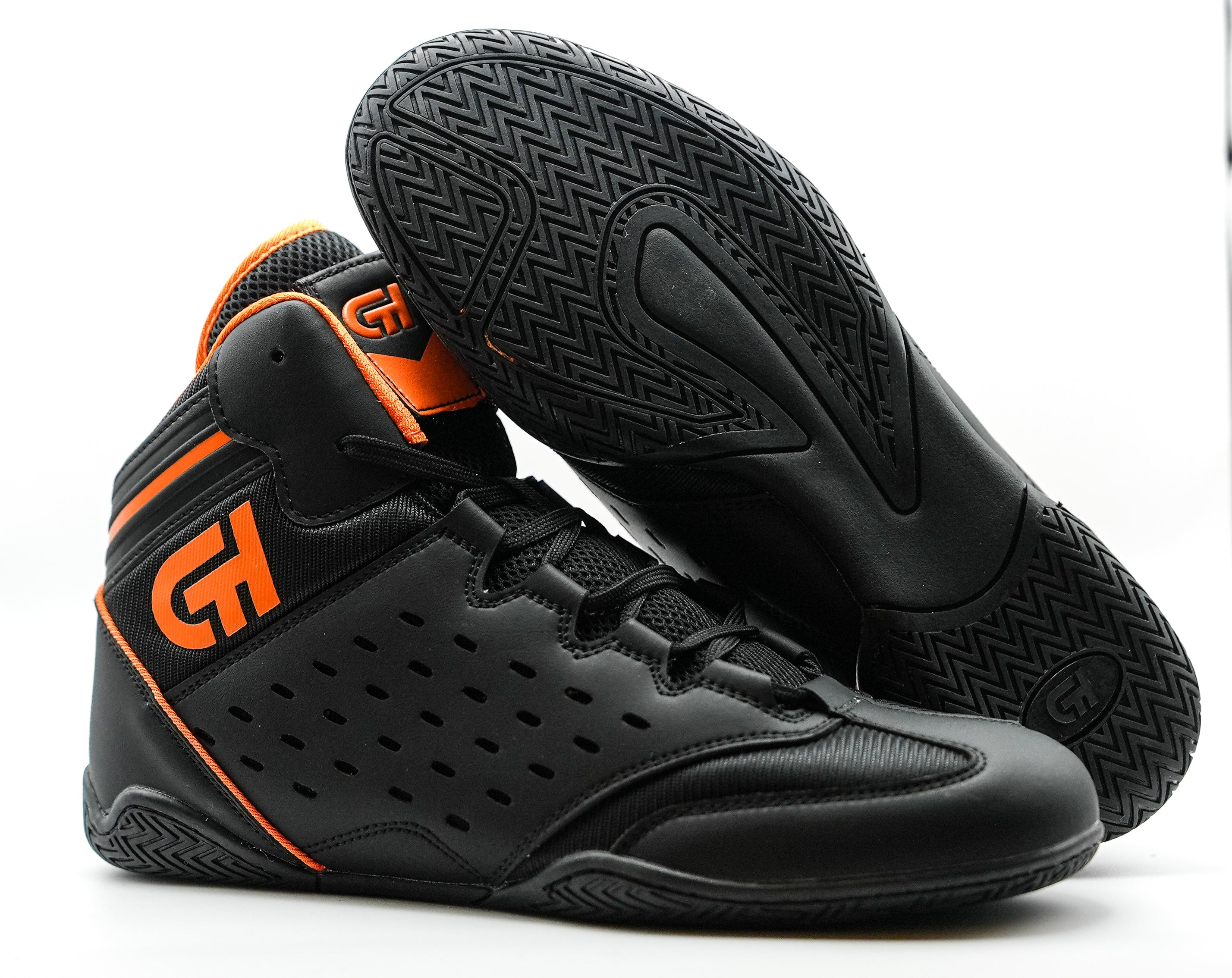 Revival Wrestling Shoe Black/Orange - Suplay.com