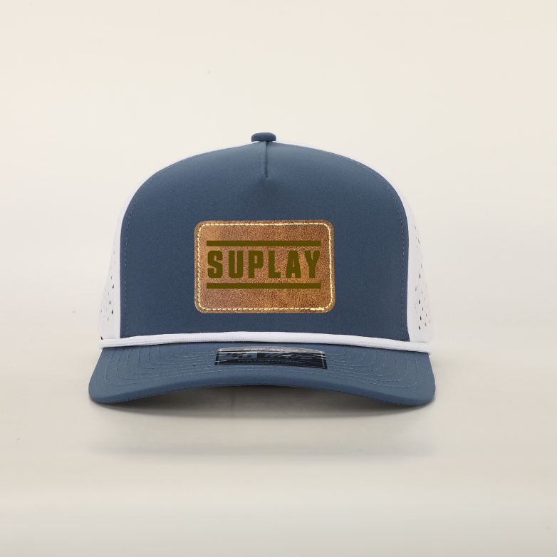 5‑Panel Hat performance hat with Leather Patch - Suplay.com