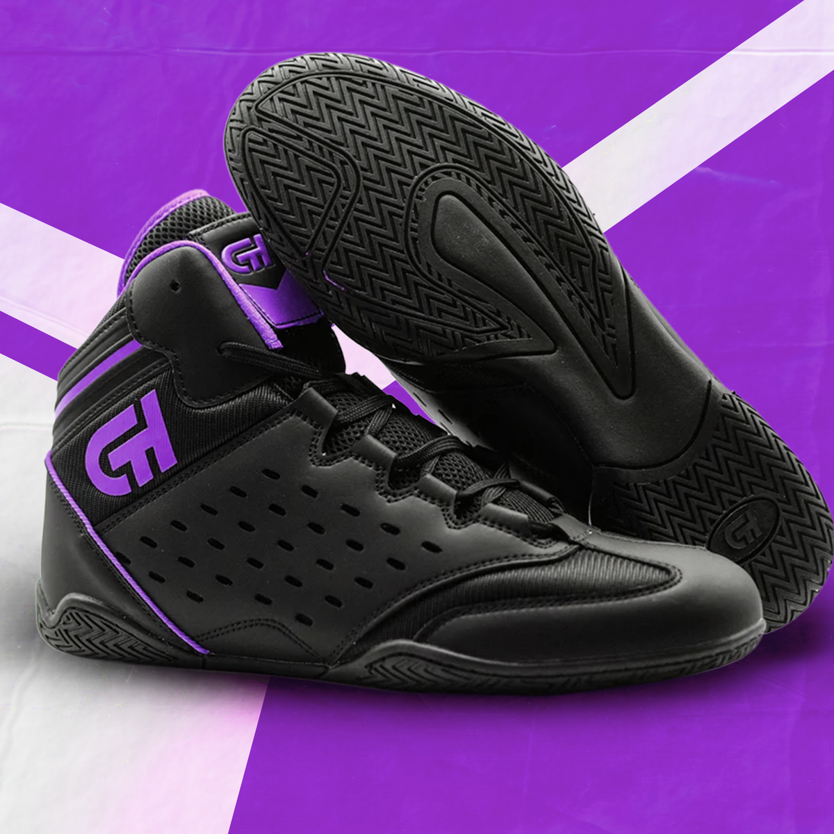 Revival Wrestling Shoe Black/Purple - Suplay.com