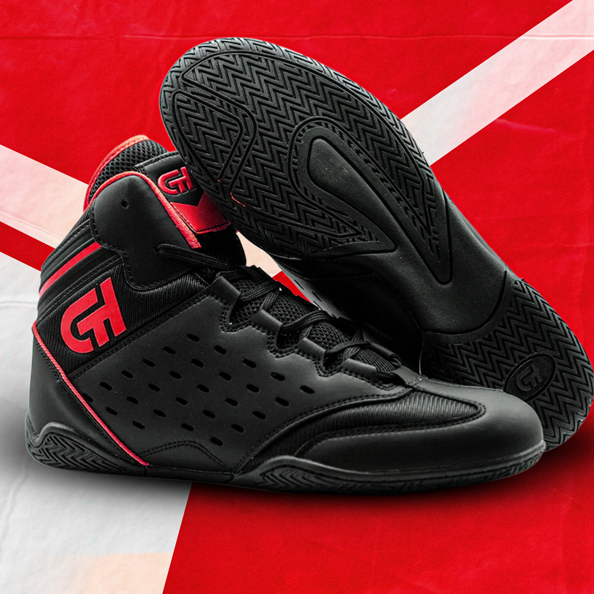 Revival Wrestling Shoe Black/Red - Suplay.com